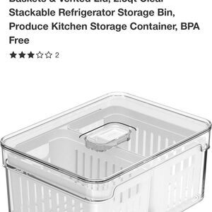 Clear Storage Bin with Vented Lid